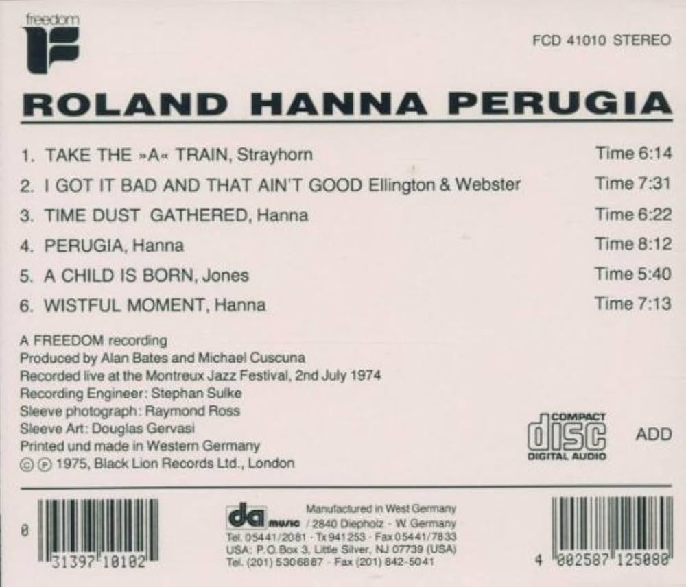 Roland Hanna / Perugia★状態の良いレア盤★オススメ品です！ Amazon.co.jp: Perugia: ミュージック